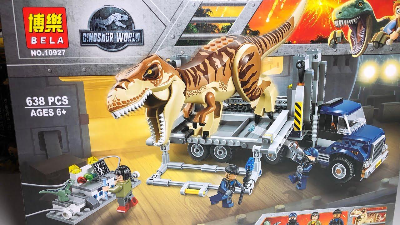 Конструктор Bela 10927 Dinosaur World Транспорт для перевозки Ти-Рекса (аналог Lego 75933) 638 деталей - фото 2 - id-p178409810