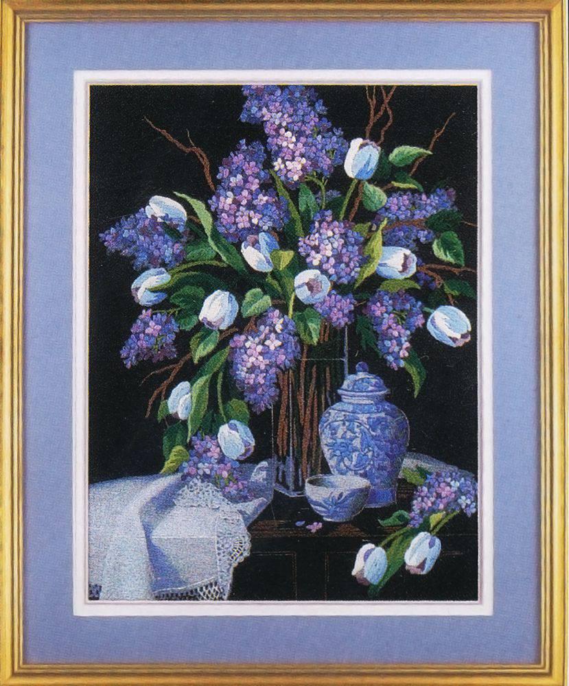 Набор для вышивания гладью "Сирень и кружево" ("Lilacs and Lace") - фото 1 - id-p178413128