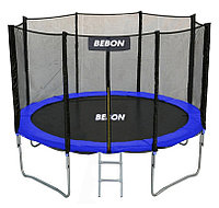 Батут Bebon Sports 12FT (366-374 см) с внешней сеткой безопасности и лестницей