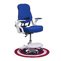 Кресло поворотное Swan, синий, ткань