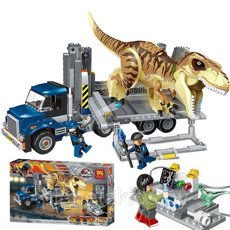 Конструктор Bela Юрский период Транспорт для перевозки Ти-Рекса 10927, 638 дет., аналог Lego Jurassic world - фото 1 - id-p178425546