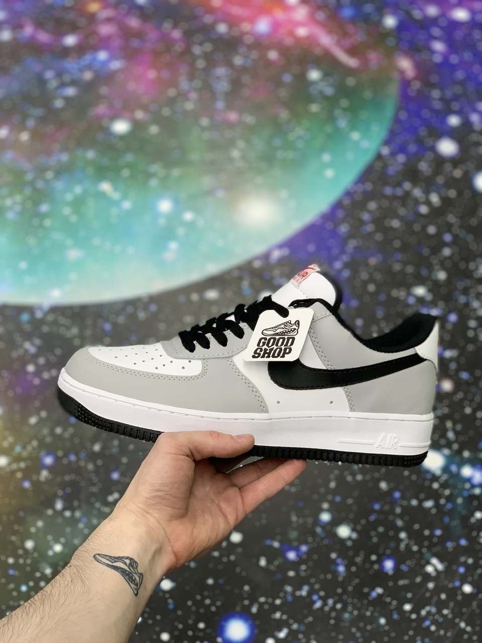 Кроссовки Nike Air Force 1 '07 Low Grey White Black