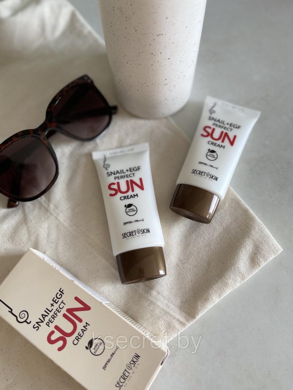 SS Snail+EGF Крем для лица солнцезащитный SPF 50+++ с экстрактом улитки SECRETSKIN SNAIL+EGF PERFECT SUN CREAM - фото 2 - id-p159353023