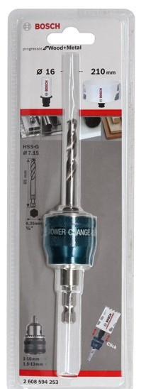 Адаптер для коронок BOSCH POWER-CHANGE 6-ГР. PROGRESSOR+ЦЕНТР.СВЕРЛО HSS-G