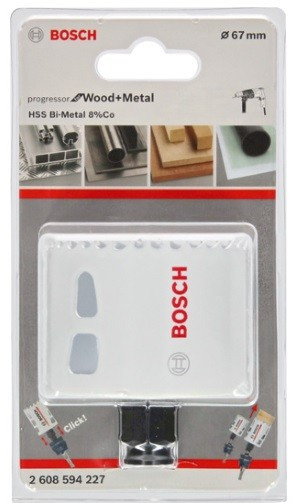 Биметаллическая коронка BOSCH BiM PROGRESSOR 67 mm, NEW