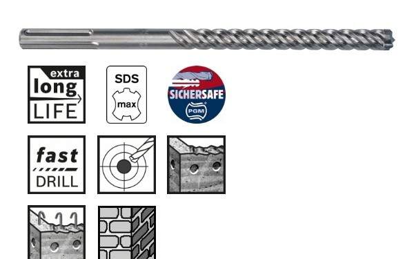 Сверло SDS-Max BOSCH Бур по арм.бетону SDS-max-8X 32 x 600 x 720 мм