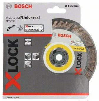 Оснастка X-LOCK BOSCH Алмазный диск Standard for Universal 125x22,23x1,6x10 мм