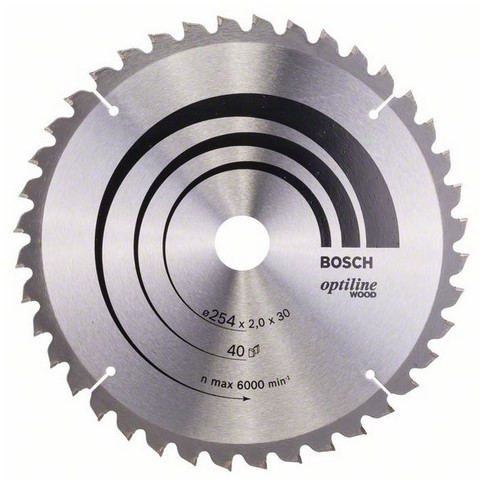 Пильный диск BOSCH Optiline Wood 254х30 мм 40WZ GCM 10