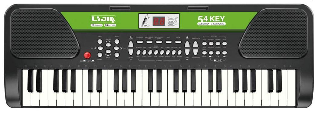 Детский синтезатор пианино с микрофоном, арт. 328-10 с USB (от сети и на батарейках) 61х21 - фото 1 - id-p109467751