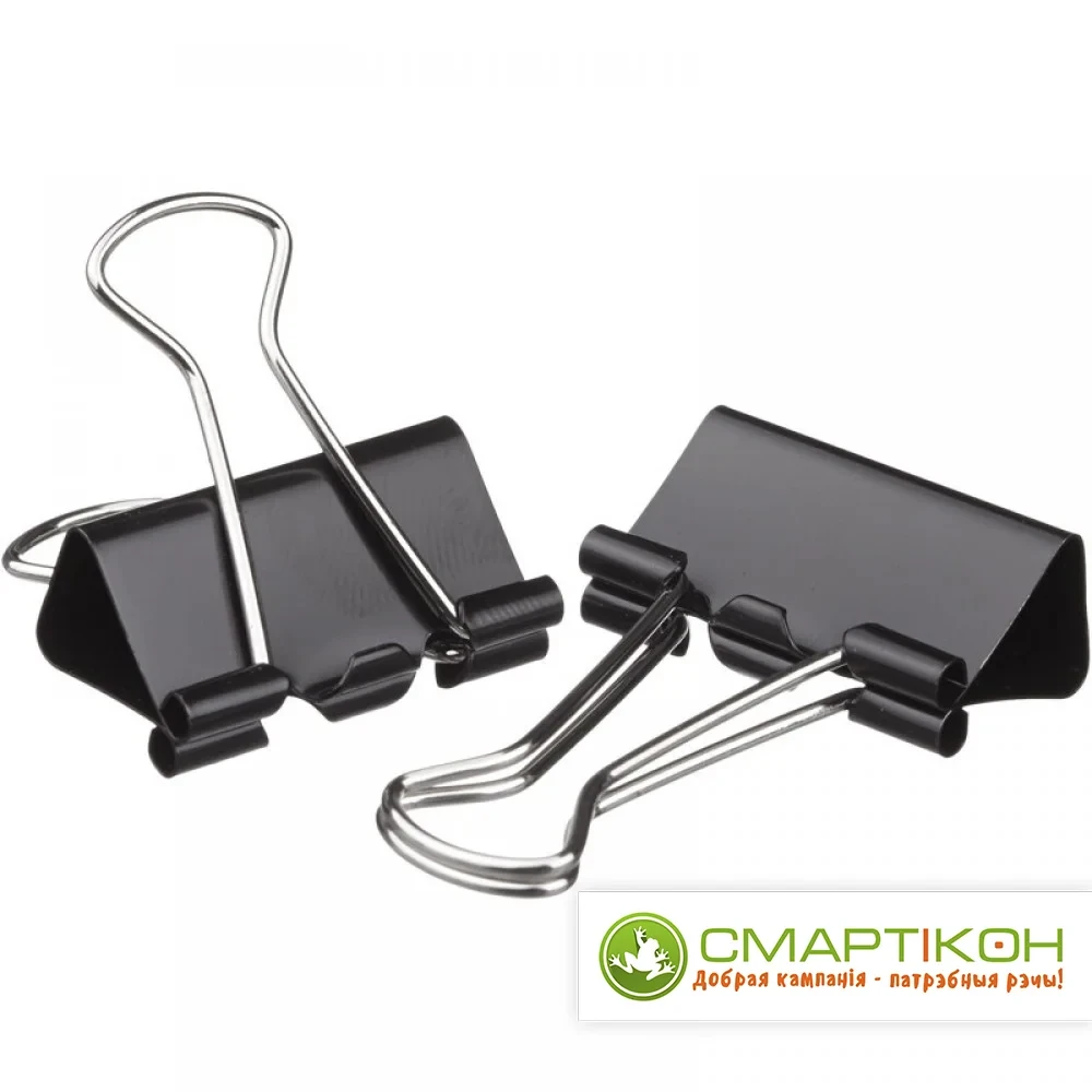 Зажимы для бумаг 25 мм Binder clips черные.