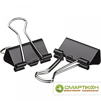 Зажимы для бумаг 19 мм Binder clips черные.