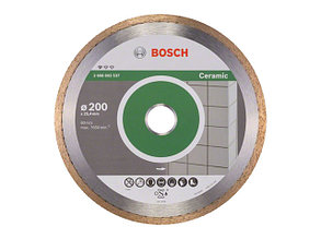 Алмазный круг 200х25.4 мм по керамике сплошн. STANDARD FOR CERAMIC BOSCH (сухая/мокрая резка)