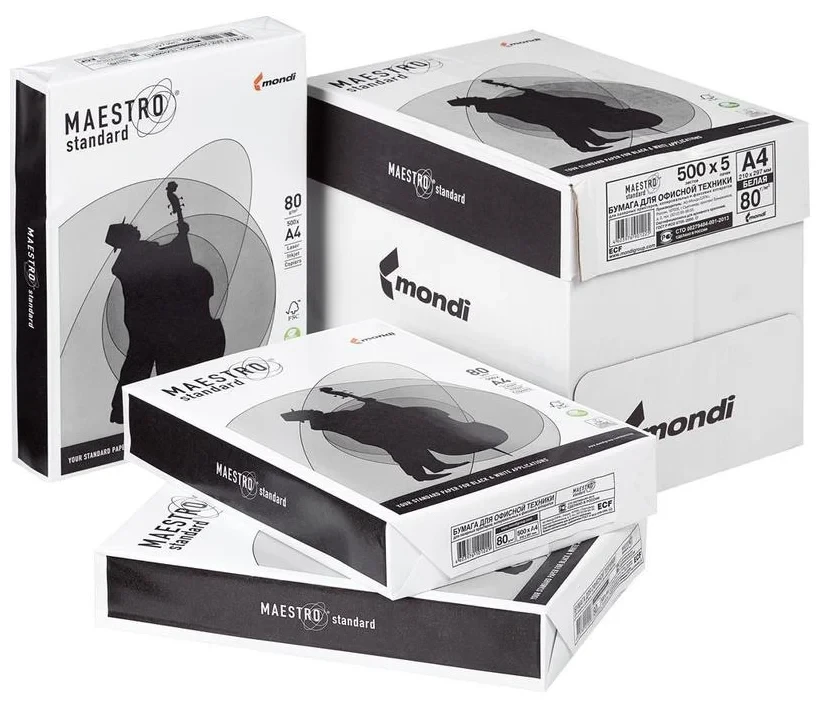 Бумага maestro standard а4 80г/м2 500л