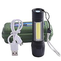Фонарь светодиодный YYC-513-T6 micro USB (компактный), фото 1