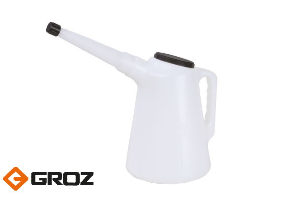 Лейка (канистра) мерительная с разметкой 6 л, пластиковая канистра с гибким носиком GROZ MSR/P/F-6 GR41904