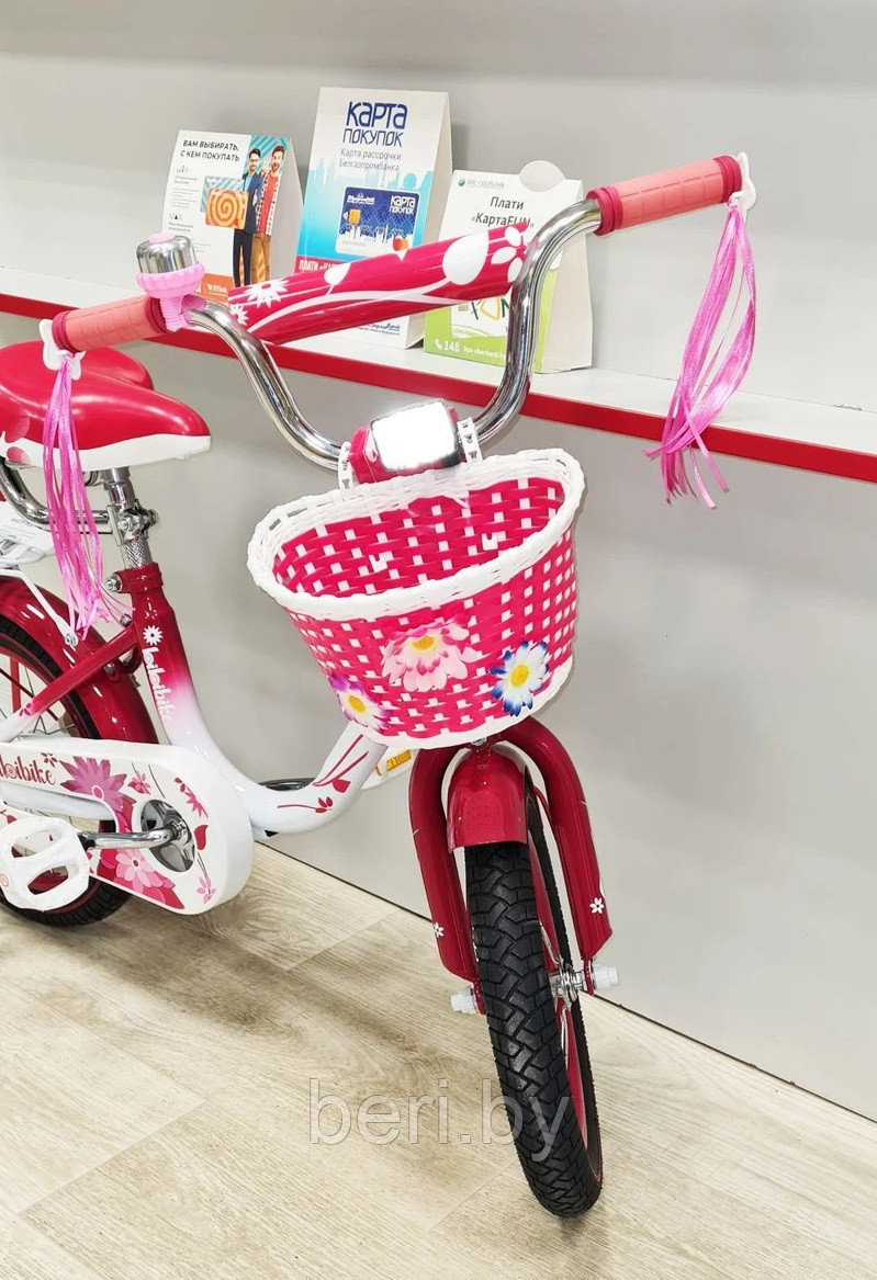 D14-2P Велосипед детский Loiloibike 14", с родительской ручкой 2,5- 5 лет - фото 2 - id-p172947653