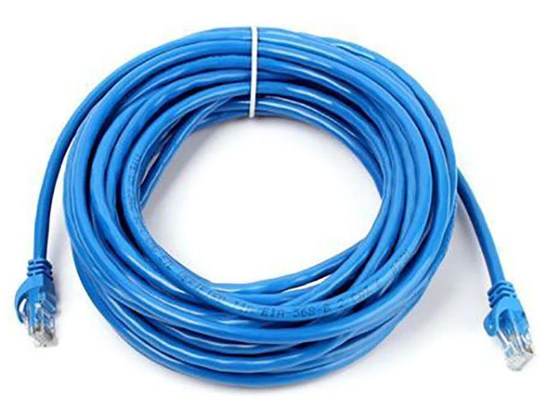 Сетевой кабель - витая пара - патчкорд RJ45 (LAN) CAT-5E, 40 метров, синий 556109 - фото 2 - id-p178494006