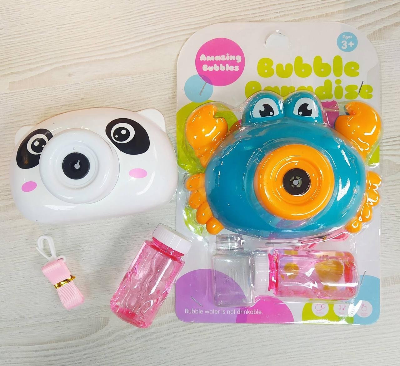 Детский фотоаппарат с мыльными пузырями, звуковые эффекты, 2 вида