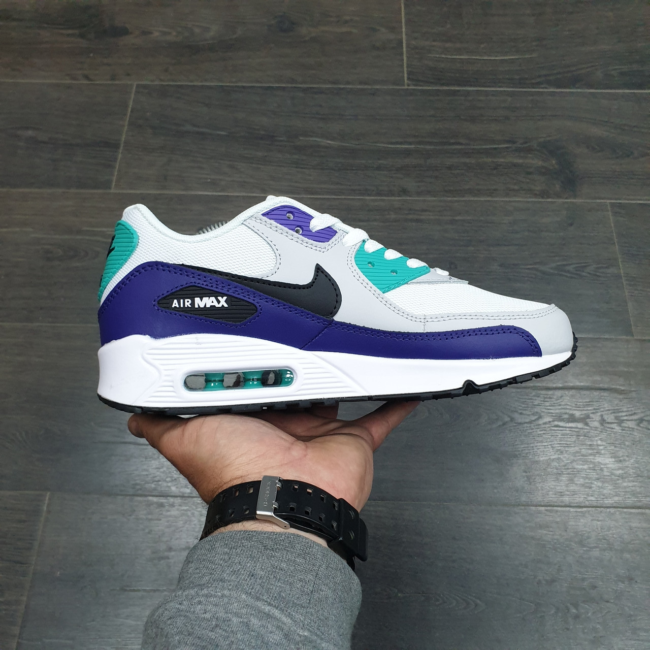 nike air max 90 purple and grey