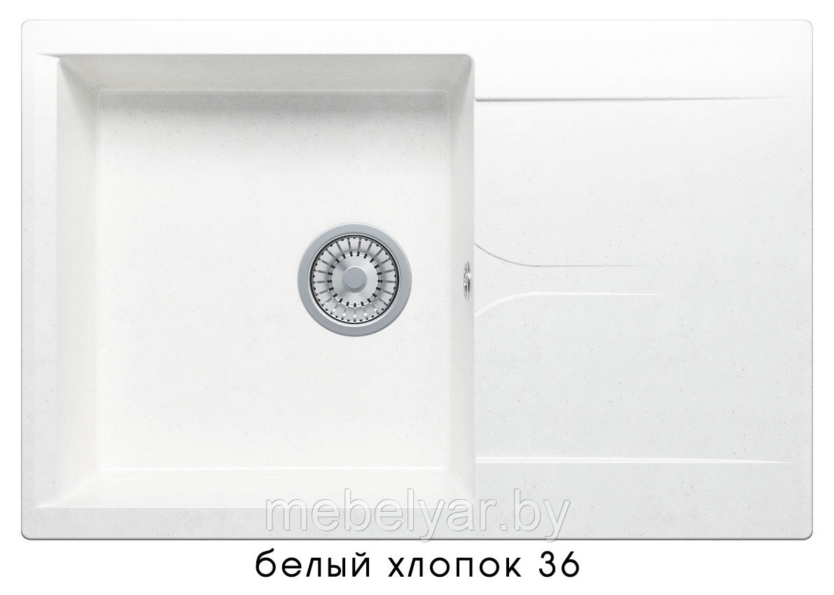 Мойка POLYGRAN GALS-760 белый хлопок №36