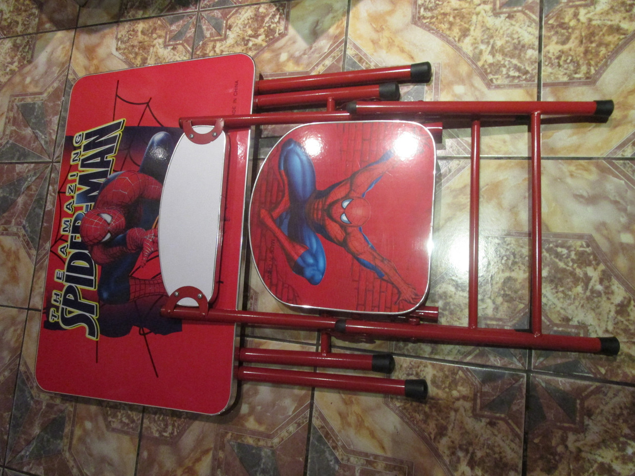Детский раскладной учебный стол и стульчик "Человек паук" Spidermen - фото 5 - id-p22420328