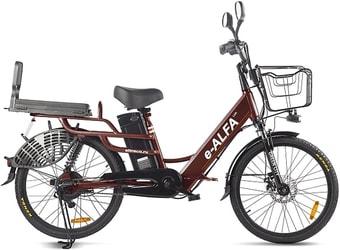 Электровелосипед Eltreco Green City E-Alfa Lux 2021 (коричневый) - фото 1 - id-p178511391