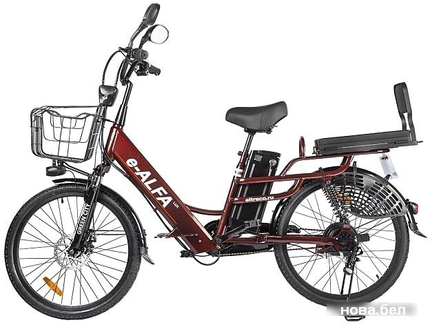 Электровелосипед Eltreco Green City E-Alfa Lux 2021 (коричневый) - фото 5 - id-p178511391