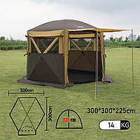 Палатка туристическая шестиугольная, 4-х местный тент - шатер Mircamping 2905S 2905S Палатка туристическая шестиугольная, 4-х местный тент - шатер Mircamping 2905S