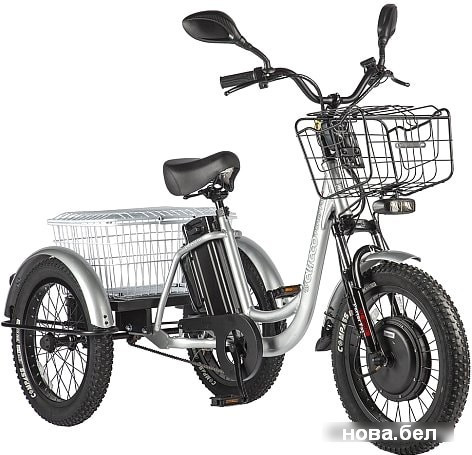 Электровелосипед Eltreco Porter Fat 700 (серебристый) - фото 2 - id-p178527051