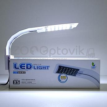 Aleas Аквариумный светодиодный светильник X5 LEDx24, 8W, белый