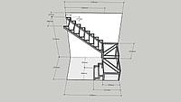 Проект металлокаркаса для лестницы в дом