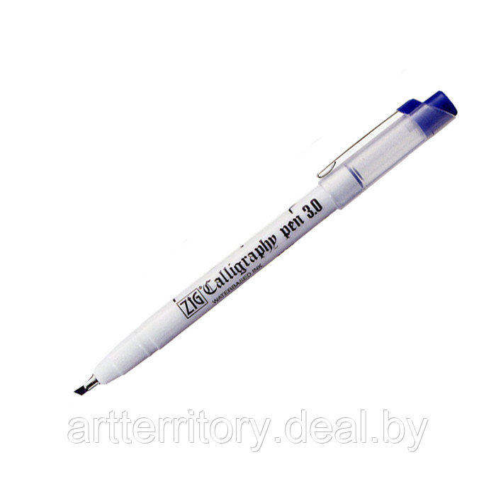 Ручка капиллярная для каллиграфии "ZIG CALLIGRAPHY PEN", перо 3мм (зеленый) - фото 1 - id-p178534511