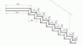 Проект каркаса лестницы из металла