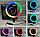 Разноцветная кольцевая RGB RL-13 лампа с МУЛЬТИ-режимами 32 см + Штатив 216 см, фото 6
