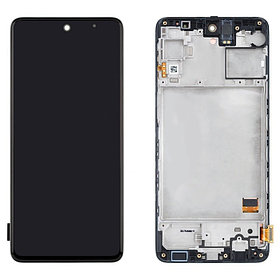 Дисплей (экран) для Samsung Galaxy M31S (M317) в раме c тачскрином, черный