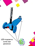 Самокат Scooter Maxi со светящимися колесами Голубой, фото 7