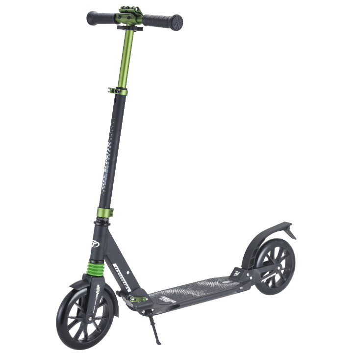 Двухколесный самокат Tech Team City scooter зеленый - фото 1 - id-p178551396