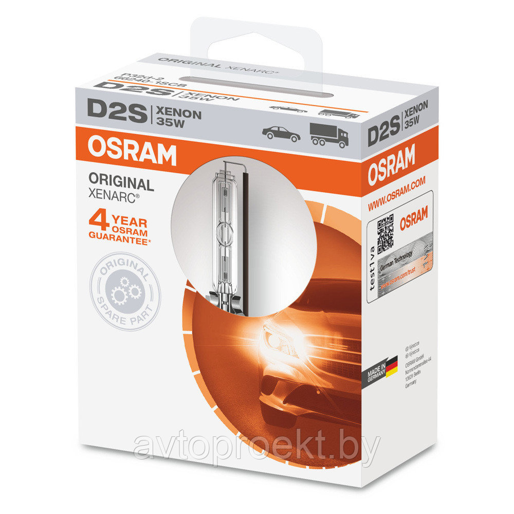 XENARC ORIGINAL D2S 66240-1SCB Osram - фото 1 - id-p178552779