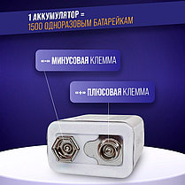 Аккумуляторная батарея Крона 9V Li-ion 650 mAh с micro USB портом Palo, фото 3