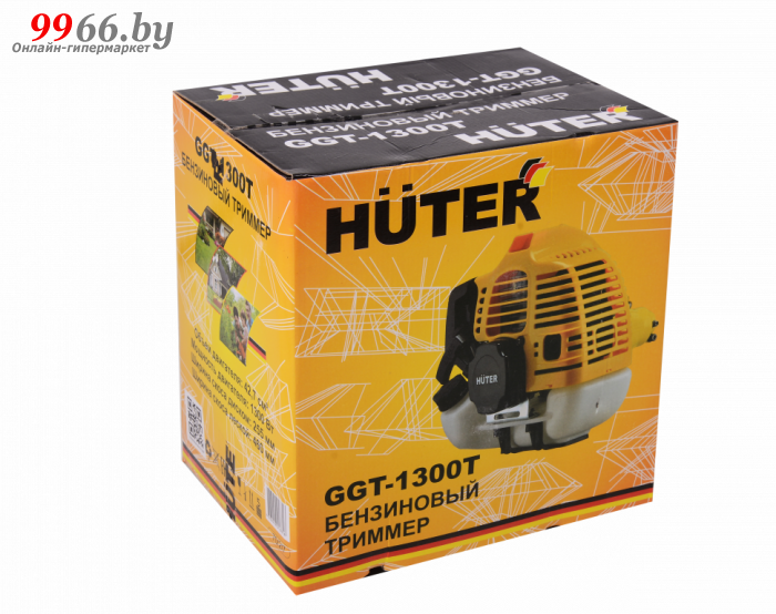 Бензокоса Huter GGT-1300T бензотриммер коса для травы газона дачи бензиновый садовый триммер мотокоса - фото 3 - id-p177866319