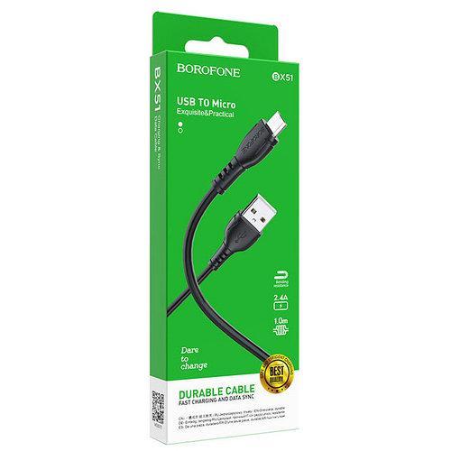 USB кабель Micro Usb BOROFONE BX51 (1 метр) black