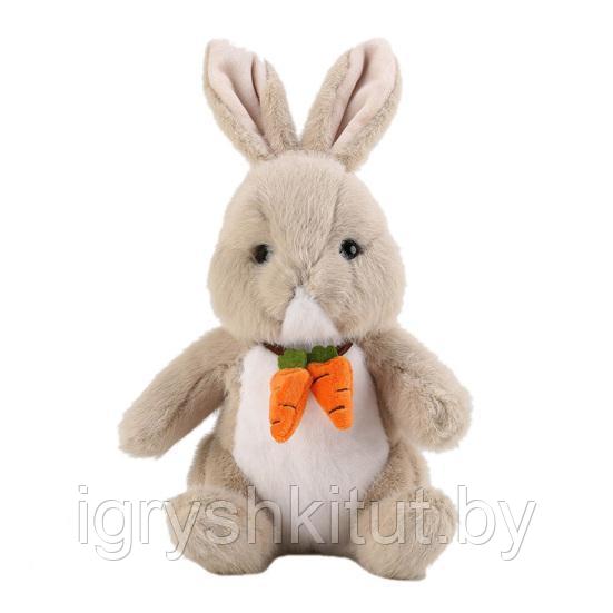 Мягкая игрушка Зайка с морковкой, 3 цвета, 30 см - фото 6 - id-p178567859