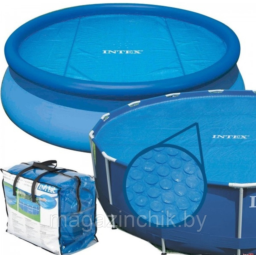 Тент солнечный для нагрева воды в бассейне 457 см Intex 28013 Solar Pool Covers