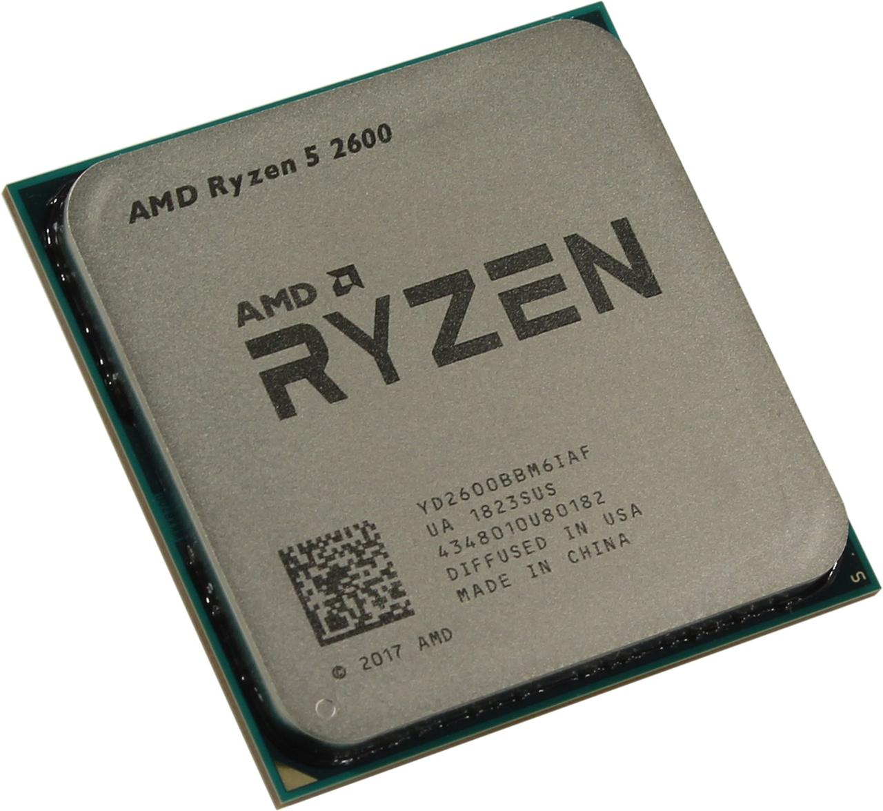 CPU AMD Ryzen 5 2600 (YD2600B) 3.4 GHz/6core/3+16Mb/65W Socket AM4