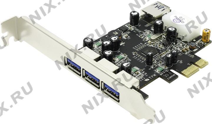 STLab U-750 (RTL) PCI-Ex1, USB3.0, 3 port-ext, 1 port-int