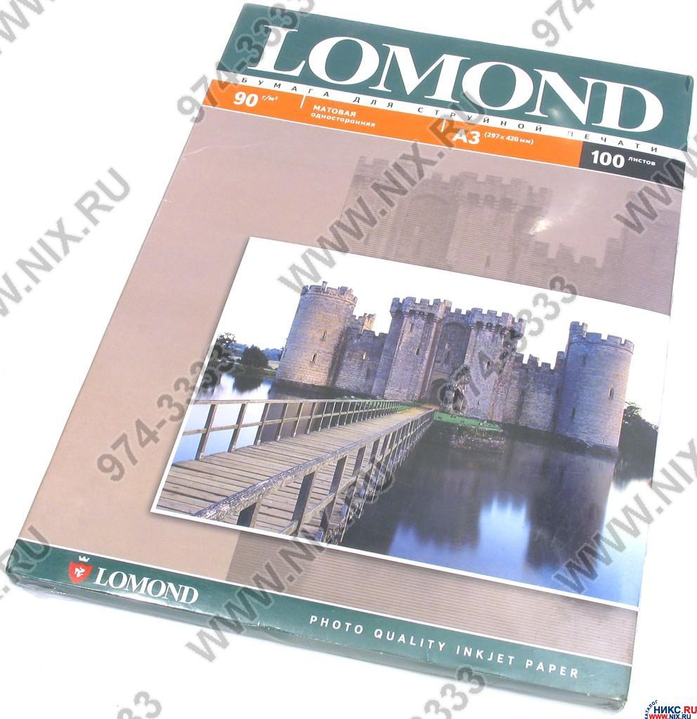LOMOND 0102011 (A3, 100 листов, 90 г/м2) бумага матовая односторонняя
