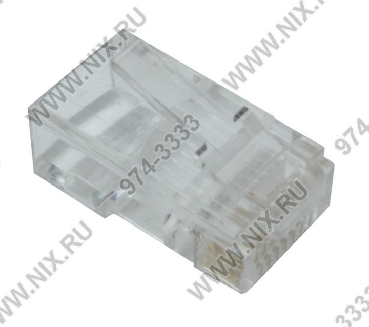 RJ-45 Коннектор Кат.5 (упаковка 100шт) V под одножильный кабель