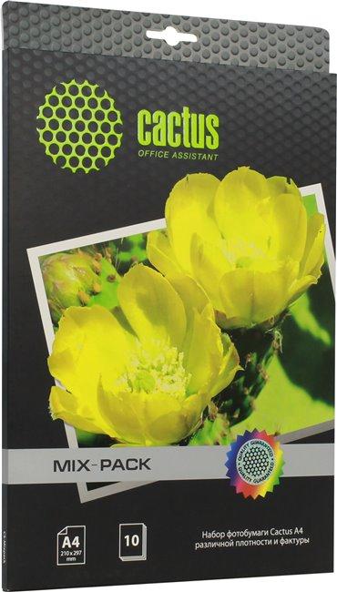 Cactus CS-Mixpack (A4, 10 листов) Набор бумаги различной плотности и фактуры