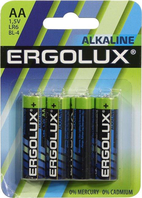 Ergolux LR6 BL-4 Size AA, щелочной (alkaline) уп. 4 шт