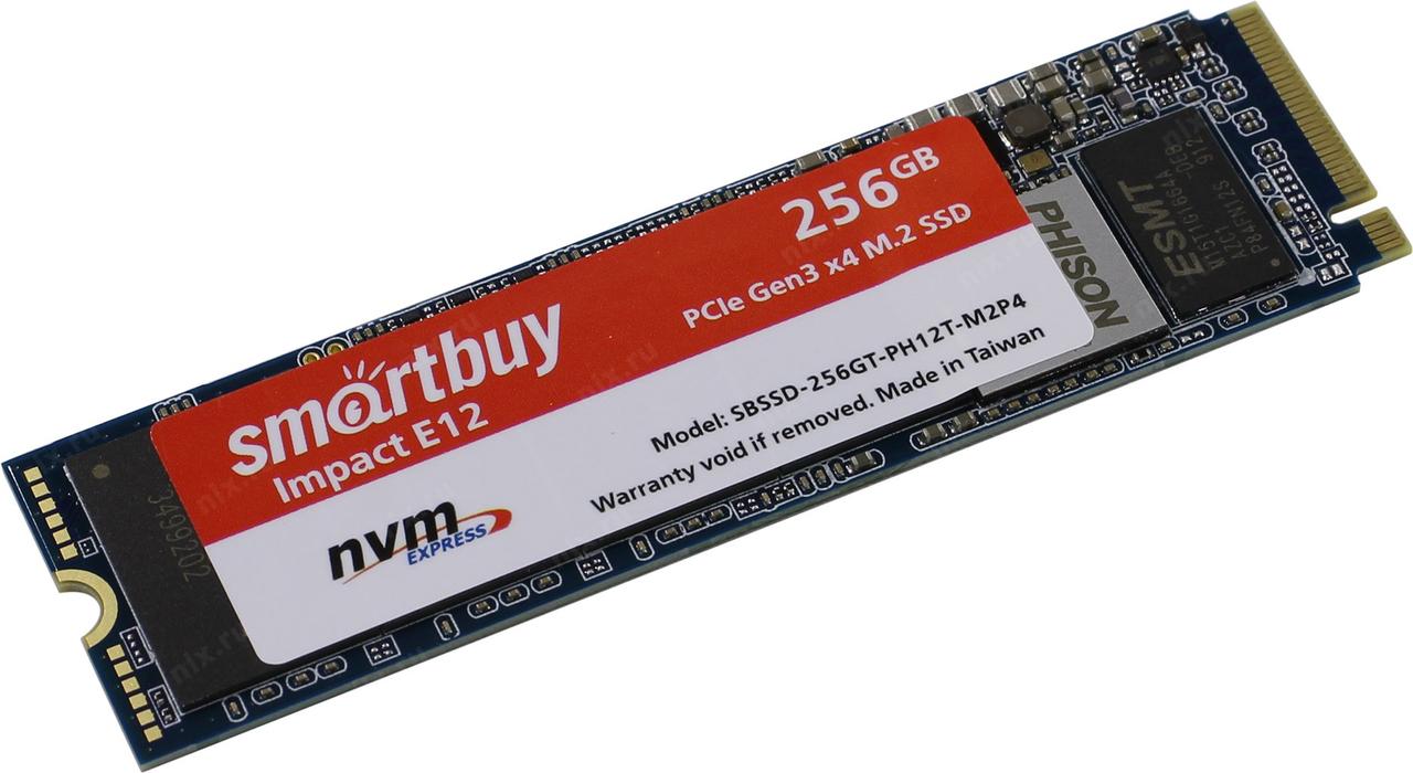 SSD 256 Gb M.2 2280 M Smartbuy Impact E12 SBSSD-256GT-PH12-M2P4 3D TLC